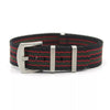 NATO Seat Belt Strap - Black/Red/Green