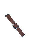 Apple Strap – Magnetic Leather – Brown w/ Silver Buckle