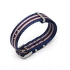 NATO Seat Belt Strap - Blue/Red/White